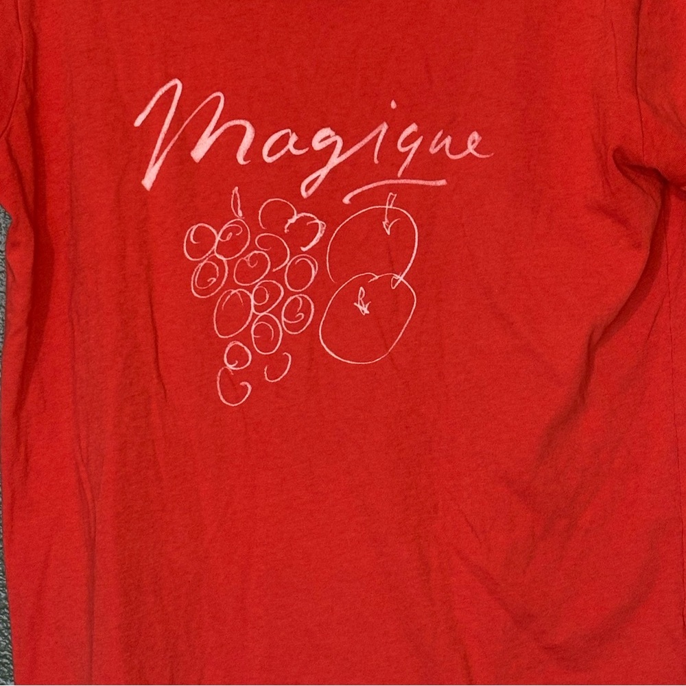 Madewell magique graphic tee size small red casual loose tee